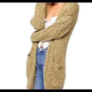 Slouchy Free People cardigan with buttons